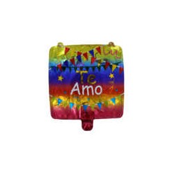 1pza Globo cuadrado chico de 10 con frase te amo y estampado temático para 14 de febrero, variedad de diseños / bt-qq-128