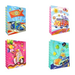 1pza Bolsa de regalo mediana 26x10x32cm, variedad de diseños / sh802 / 712214 / 855010