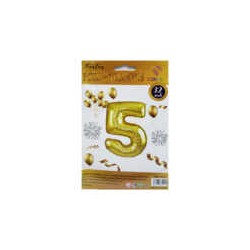 1pza Globo metálico yongli de 32 pulgadas en forma de número, variedad de colores y formas / fiestas foil balloons / li-02