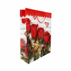 1pza Bolsa de regalo mediana de plástico, variedad de diseños 30x23cm / R509