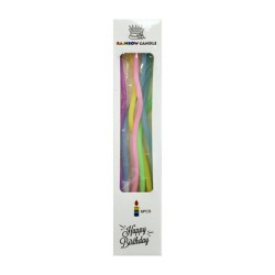 Paquete con 6 velas largas, variedad de colores / gh143-224ad/rainbow candle