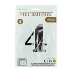 1pza Globo metálico de 32 pulgadas en forma de número, variedad de colores y formas / foil ballon / wonderful be kids be happy /