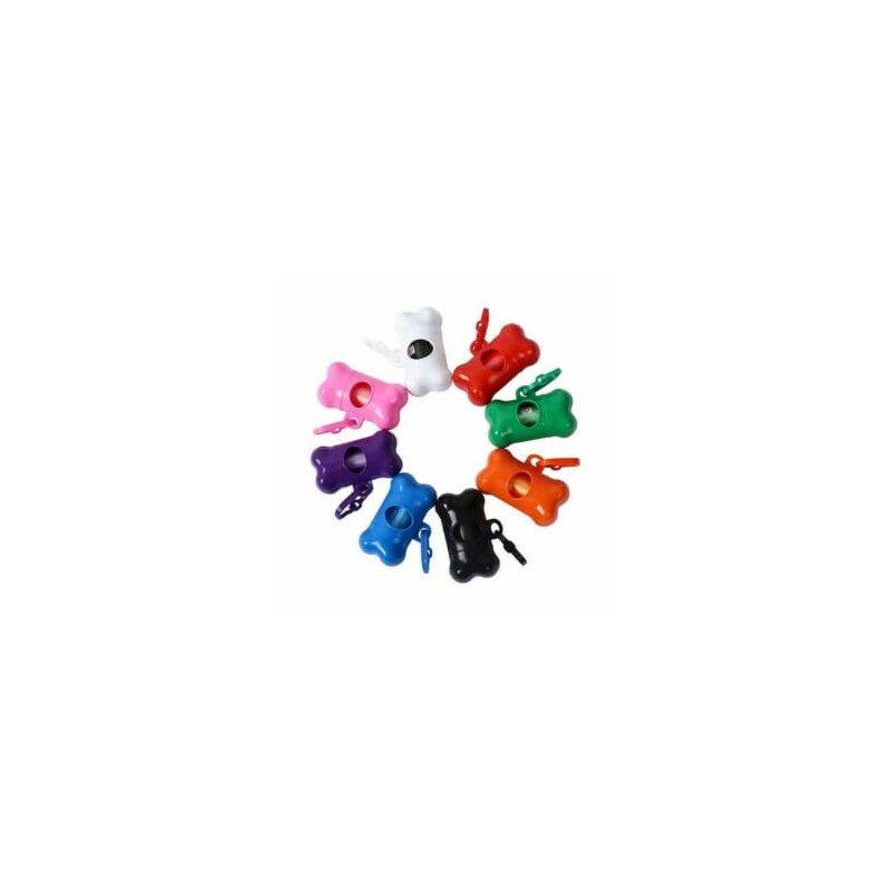 Hueso dispensador de bolsas para heces + repuesto / bolsa para mascota con hueso /  jr1062