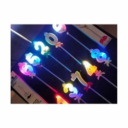 Cake topper, número con luz led hw-931
