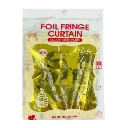 Cortina metálica con diseño de cuadros pequeños para decoración de fiesta, variedad de colores / foil fringe curtain / s-1