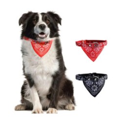 1pza Collar bandana paliacate pañuelo ajustable talla mediana para mascota 37cm, variedad de colores / mas.23.1.5*37
