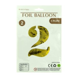 1pza Globo metálico de 16 pulgadas con forma de número, variedad de colores y diseños / wonderful foil balloon be kids be happy 