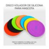 1pza Frisbee / disco de silicón para entrenamiento de mascotas, variedad de colores / mas.14