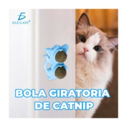 Juguete ele-gate en forma de gato con doble bola giratoria de catnip para gatos, variedad de colores / mas.16.4