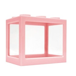 Mini pecera de escritorio transparente con luz led, variedad de colores / lu6046 / X106