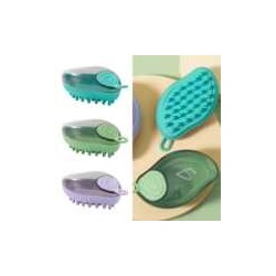 Cepillo de baño con jabonera rellenable para mascotas, variedad de colores / mas.07.10