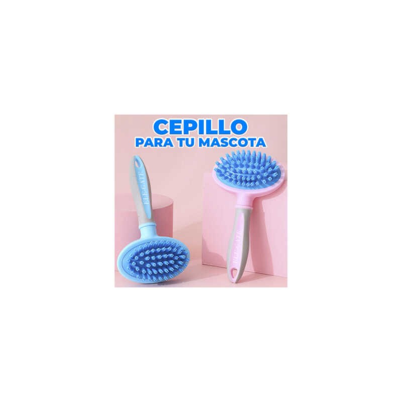Cepillo con cerdas suaves para masaje de perros y gatos, variedad de colores