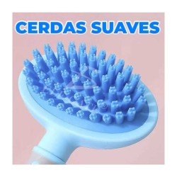 Cepillo con cerdas suaves para masaje de perros y gatos, variedad de colores