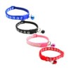 1pza Collar de tela ajustable para mascotas con diseño huellitas y cascabel, 1.5cm, variedad de colores