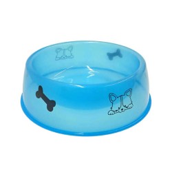 Plato mediano de plástico para mascotas con diseño, 17.5cm, variedad de colores / 1002 / lf-cw9852