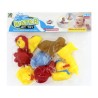 Paquete con 8 juguetes en forma de animales con chifle / water jet toy