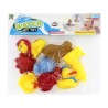 Paquete con 8 juguetes en forma de animales con chifle / water jet toy