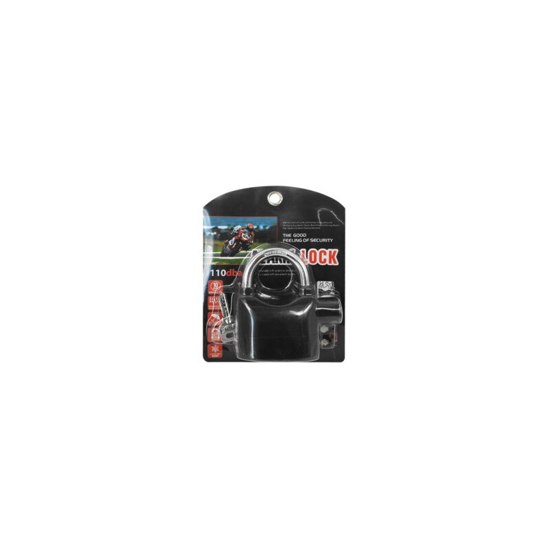 Candado antirrobo para disco de motocicleta con alarma y juego de 3 llaves / alarm lock / 13389