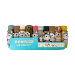 Paquete con 10 pañuelos infantiles para el cuello con adorno de animales / fashion collar