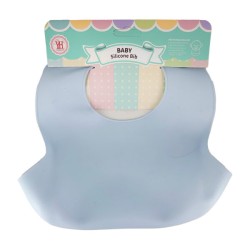 Babero entrenador ajustable de silicona con un compartimiento para bebé / baby silicone bid / ro-0097