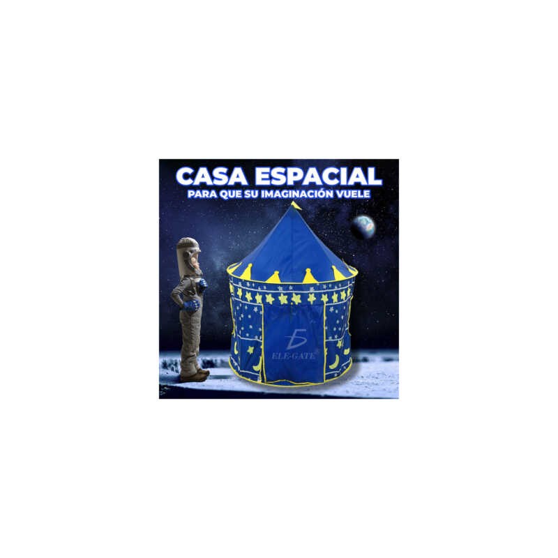 Tienda de campaña infantil portátil en forma de castillo 80x135cm