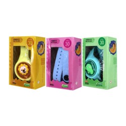 1pza Pulsera repelente de mosquitos infantil con aceites esenciales principalmente citronela diseño de animalitos, variedad de m