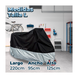 Funda protectora para motos y bicicletas impermeable con repelente uv talla l, variedad de colores / hog.274.l