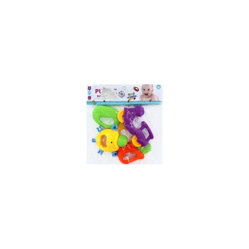 Paquete con 4 sonajas didácticas en diversas formas para bebé / puzzle baby rattle