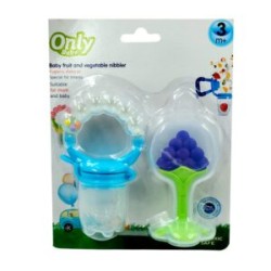 Set de 2 mordederas + sonaja para bebé, variedad de colores / 126389