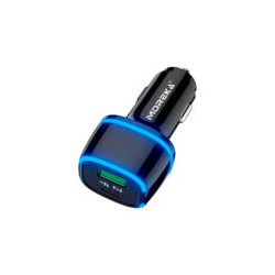 Cargador para carro automóvil moreka de 45w con puerto tipo c y entrada usb / pd25w+qc3.0 20w / cp009