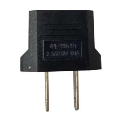1pza Clavija convertidor adaptador europeo a americano 2.5/250v 10a / 41-13619 / X240 / 10893 / zjt-8104