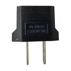 1pza Clavija convertidor adaptador europeo a americano 2.5/250v 10a / 41-13619 / X240 / 10893 / zjt-8104
