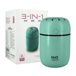 Mini humidificador a5 3 en 1 con luz y capacidad para 300ml, variedad de colores / 2085 / xjd-0329