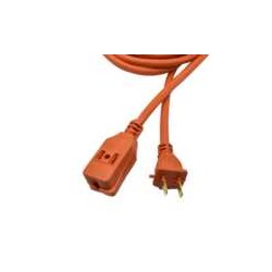 Extensión eléctrica duplex naranja para uso rudo y domestico con longitud de 10 metros / 132