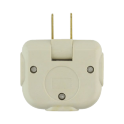 1pza Adaptador multicontacto triple sanelec tipo bisagre para corriente 1875 watts / 2498