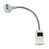 1pza Clavija bifásica con cable metálico flexible y socket con interruptor / led-5802 / t429