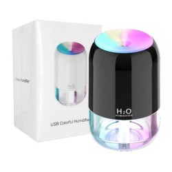 Humidificador ultrasónico con luces rgb, 72x72x109mm, 200ml / usb colorful humidifier h002