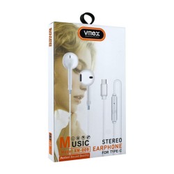 Audífonos alámbricos vmex con sonido stereo y entrada tipo c / xm-009