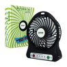 Ventilador redondo recargable portátil de 4 aspas y 3 velocidades, variedad de colores / portable fan / fs65 / dac-v1