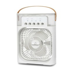 Mini ventilador aire acondicionado usb con función de humidificador, luz y capacidad para 600ml / clr.64
