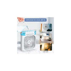 Mini ventilador aire acondicionado usb con función de humidificador, luz y capacidad para 600ml / clr.64