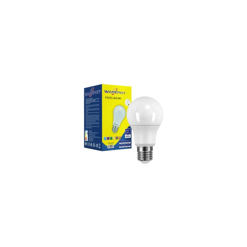 Foco luz led blanca wanergy con luminosidad de 900 lúmenes y consumo de 9 watts / 40570