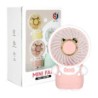 Mini ventilador recargable con diseño de animalitos con vestimenta, 13cm + cable de carga usb-v8, variedad de colores y modelos 