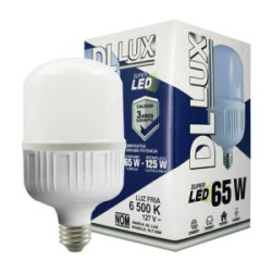 Foco ahorrador super led de luz fría dl lux 65w-127v / dlt-65w