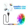Tira de luces led rgb de 2 metros, con alimentación usb a 5v / led.44.2