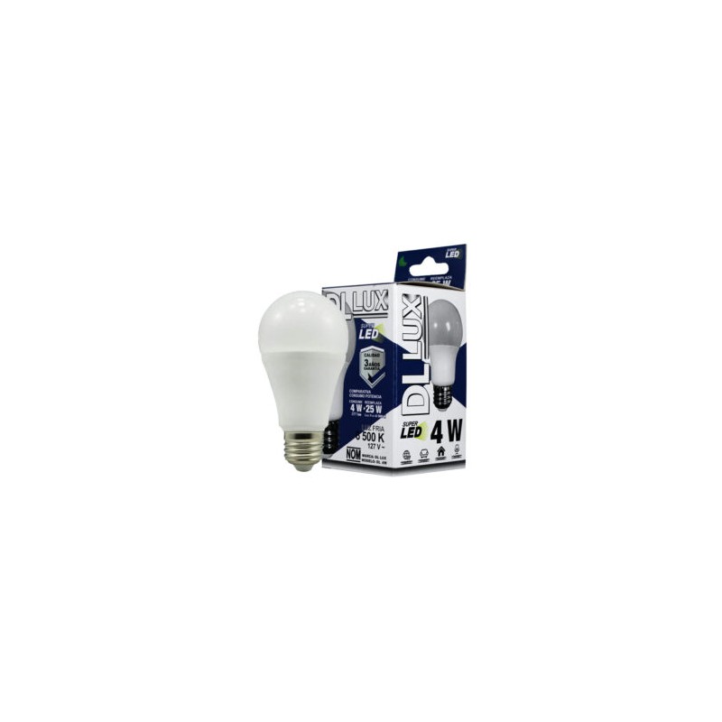 Foco ahorrador super led de luz fría dl lux 4w-127v / dl-4w