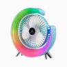 Ventilador de escritorio con luz led rgb y 3 velocidades intercambiables, variedad de colores