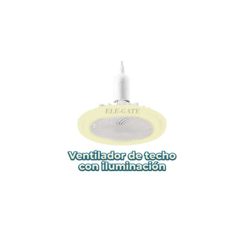Ventilador de techo con lámpara con 3 modos de iluminación, 25.8x12cm / led.68