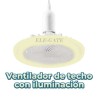 Ventilador de techo con lámpara con 3 modos de iluminación, 25.8x12cm / led.68