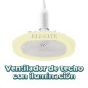 Ventilador de techo con lámpara con 3 modos de iluminación, 25.8x12cm / led.68
